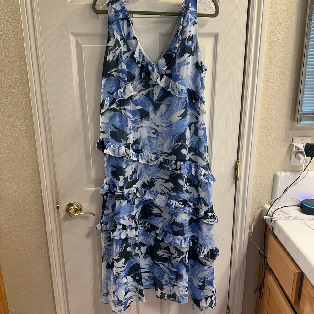 Chelsea28 Blue and White Floral Mini Dress